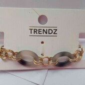 Браслет "Trendz" з акриловими вставками та золотими ланками