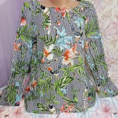 Шикарна Блуза натуральна. Нова. обг 100 ---50% укрп