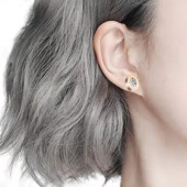 Сережки Stainless Steel нержавіюча сталь позолота