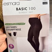 Арт.1151 колготи для вагітних жінок 100den чорні матові esmara євро розмір S 36/38.