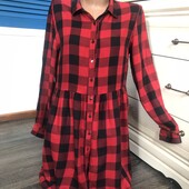 Платье-рубашка из мягкой вискозы р.s.