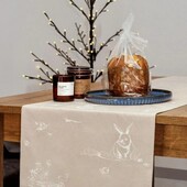 ♕ Красива лляна скатертина-доріжка, розмір 150 х 40 см