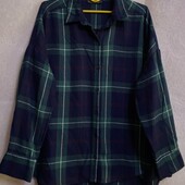Яркая женская рубашка в клетку (оверсайз) отличного качества
