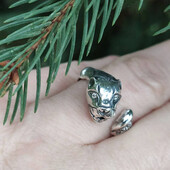 Срібна каблучка пума