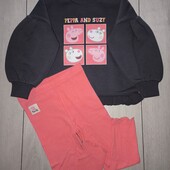 Костюм Peppa Pig (світшот з начосом + лосіни в рубчик), 2-3р / 98см