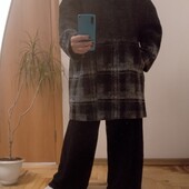 Теплое стильное пальто с карманами, шерсть, размер 24-28