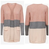 Чудовий трикотажний кардиган на пишні форми в пастельних тонах