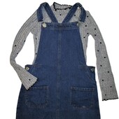 Як новий. Джинсовий сарафан + гольф на 6-7років зріст 122