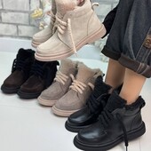 36-41 рр черевики натуральна замша/шкіра чорний, коричневий, бежевий.