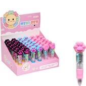 В лоті Рожева 1 шт. Ручка кулькова дитяча 4 кольори міні "Котяча Лапка
