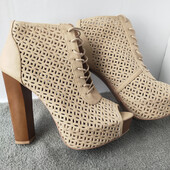 Ботильйони літні жіночі – на каблуку, з відкритим носком, перфорацією