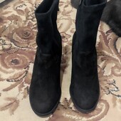 Демісезонні чобітки, натуральна замша, 36 розмір