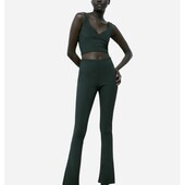 Стильні штани-легінси в рубчик від Zara, розмір XS/24.