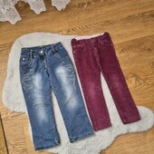 Двоє в лоті теплі джинси + вельветові штані ✨