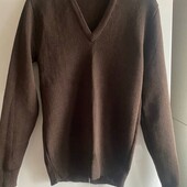 Коричневий светр напіввовна Bayer textilfaser