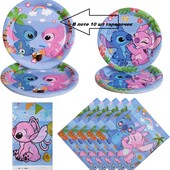 Набор тарелок, 10 шт, 22,5 см, для вечеринки Лило и Стежок из бумаги