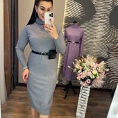 Теплое платье гольф миди разные цвета новинки на выбор