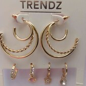 Набір сережок Trendz 6 шт