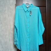 Новая брендовая коттоновая рубашка-туника р.14-18(L-XL)
