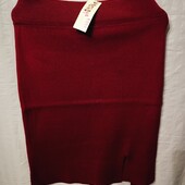 Юбка кашемір,трикотаж бордо