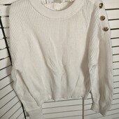 Молочний светр h&m, m