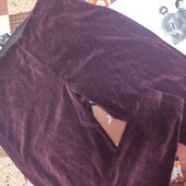 Оксамитові бавовняні брюки в кольорі бургунді р.16