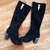 Замшові зимові сапожечки ❤️❤️❤️( р.37, стєлька 24 см