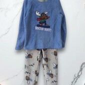 Тепла плюшева піжама 10/11 р 146 см