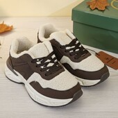 Стильні зручні кросівки тедді з екошкіри на хутрі ,якість супер