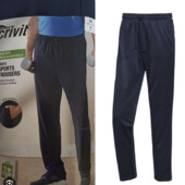 Спортивні штани прямі на резинці з карманами / Crivit темно-синій