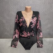 Шикарная нарядная блузка- боди, р.М