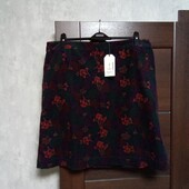 Новая брендовая коттоновая юбка из микровельвета р.18-20.