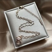 Ланцюжок із нержавіючої сталі з підвіскою у вигляді ведмедя в рожевому золоті