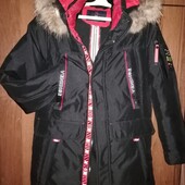 Зимова, подовжена куртка на 11-12 років