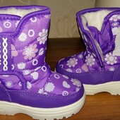 Зимові дитячі термо дутики на липучках, 25р - 15,5 см!