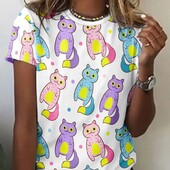 Футболка принт мультяшні котики , розмір xxl