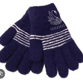 Перчатки дитячі Корона пухнасті подвійні 7-10 років,
