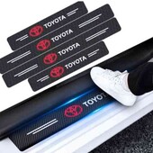 Комплект захисних плівок на пороги карбон з логотипом: Mazda, Toyota, Ford, Mitsubishi, Fiat...