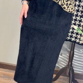 Теплая юбка миди альпака
