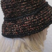 Тепла шапка-панама ручна робота р.58-60