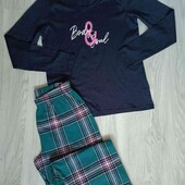 Esmara+Primark брендовый пижамный комплект хлопок/ фланель размер евро 36/38