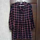 Новая брендовая вискозная рубашка-туника р.14-16.
