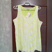 Брендовая новая красивая коттоновая трикотажная блуза-футболка р.16.