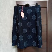 Брендовая новая красивая юбка из коттона и льна р.18