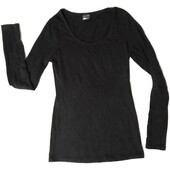 Базовий лонгслів, тонкий реглан, піддьова, Ginatricot, S