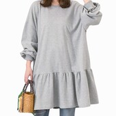 Тёплая фирменная туника-платье, трехника с начесом, р.60-64