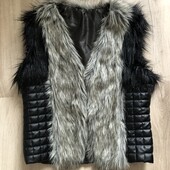 Жилетка кожзам+ мех
