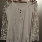 Блузка комбинированная