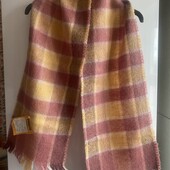 шарф в клітинку напів вовна вінтаж saule