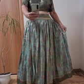 Дивовижний костюм юбка в підлогу і топ, індійське вбрання розмір 16-18